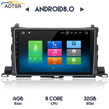 Vrhunska Avto Radio, GPS, Android 8.0 Za Toyota Highlander 2016 2017 avto multimedijski predvajalnik glavne enote PX5 4Gb+32 G Okta-Core