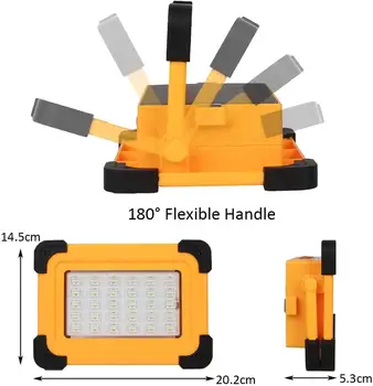 T-SONCE COB USB+Solarno Polnjenje Prenosnih Delo Svetlobe, Sončnih Kamp Svetilka Z Magnetom Led Svetilka Za na Prostem Pohodništvo Popravilo Avtomobila