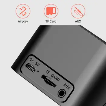 2020 Prenosni Bluetooth5.0 Brezžični Zvočnik Boljši Bas Podpora FM TF Kartice Dolžina vodoodpornost Ogledalo Budilka Zvočnik
