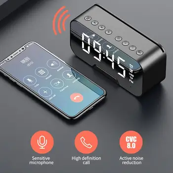 2020 Prenosni Bluetooth5.0 Brezžični Zvočnik Boljši Bas Podpora FM TF Kartice Dolžina vodoodpornost Ogledalo Budilka Zvočnik