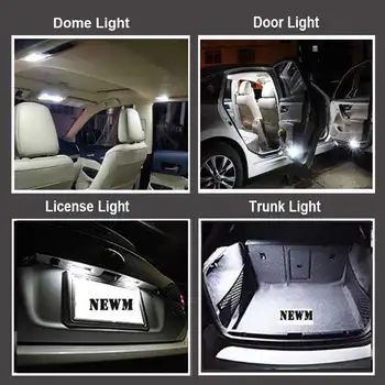 13pcs Avto Notranjosti Žarnice Komplet Za Golf6 GTI MK6 2010 - Canbus Napak Led Sijalka Bela Kupola Svetlobe