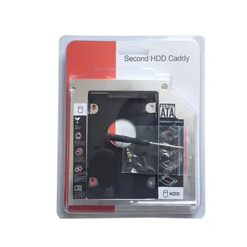 9.5 MM 2nd HDD SSD Trdi Disk Caddy Adapter za Dell Alienware M14x R1 R2 R3(Darilo Optični pogon plošče )