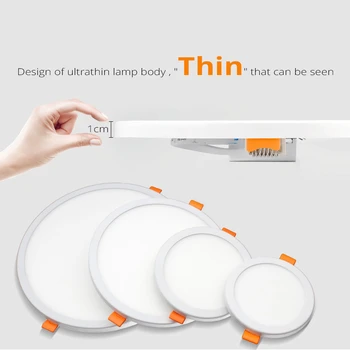 Ultra-tanek LED downlight, 6W 8W 15W 20W Nepremočljiva, topla bela hladna bela vgrajena LED strokovne pozornosti stropne luči