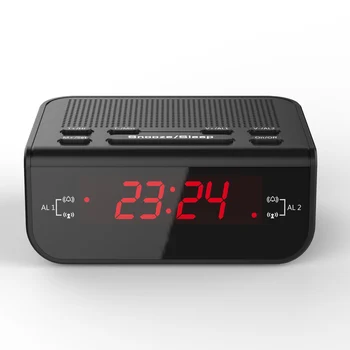 Moderna Oblika Kompaktna Digitalna Budilka FM Radio z Dvojno Bujenje Zumer Snooze Funkcijo Spanja Rdeča LED Prikaz Časa klok
