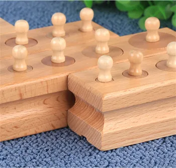 4PC/1set Montessori Valj Vtičnico Bloki Igrača Za Otroke, Otroška Prakse Razvoja in Čute Izobraževalne Lesene igrače
