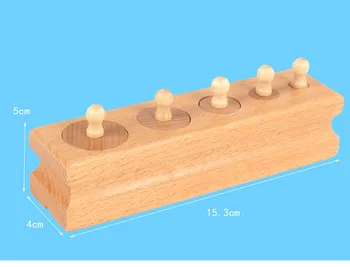 4PC/1set Montessori Valj Vtičnico Bloki Igrača Za Otroke, Otroška Prakse Razvoja in Čute Izobraževalne Lesene igrače