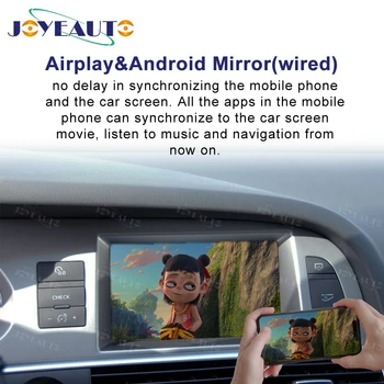 JoyeAuto Brezžični Apple Carplay Za Audi A4 B8 A6 C6 MMI 2G 2005 - 2008 Android Zrcaljenje Avto Predvajanje Večpredstavnostnih Polje Dodatki