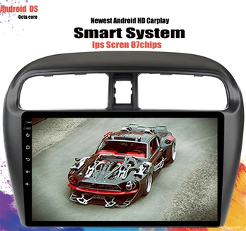Avto Radio Samodejno stereo Za Mitsubishi Mirage 2012-2016 Okta Core Android 10.0 128GB GPS Navigacija Igralec Deckless Avtomobilski Stereo sistem