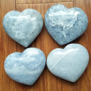 1pc o 450-500 g čudovite naravne celestite kamni in kristali srce doma okrasni kamen zdravilnimi kristali