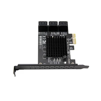 6 Vrata SATA Kartica Marvell 88SE9215 čip SATA 3.0, da PCIe Širitev Kartico PCI Express SATA Adapter SATA3 Pretvornik z Podatkovni Kabel