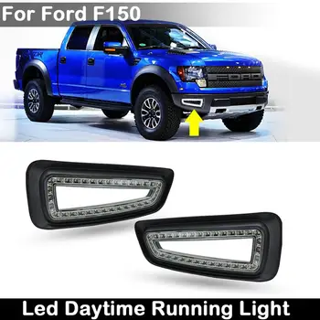 Za Ford F150 Raptor SVT 2010-Avto Spredaj Visoko Svetlost Bela LED DRL Luči za Dnevno Vožnjo Lučka