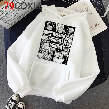 Hunter x Hunter Hisoka hoodies moški grafični Prevelik harajuku moški pulover anime hip hop