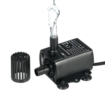 5 2.4 W/4.8 W Ultra-tih Mini Črpalka Voda Brushless Potopne Črpalke Vodnjak Akvarij v Obtoku 250-300L/H USB Vodna Črpalka