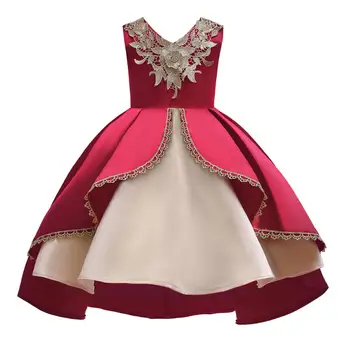 2021 Moda Otroke Obleko Elegantno Princesa Obleko Otroci Obleke Za Dekleta Poroko Večerno Obleko Družico Obleke 2 -10 Starost