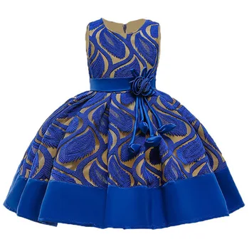 2021 Moda Otroke Obleko Elegantno Princesa Obleko Otroci Obleke Za Dekleta Poroko Večerno Obleko Družico Obleke 2 -10 Starost
