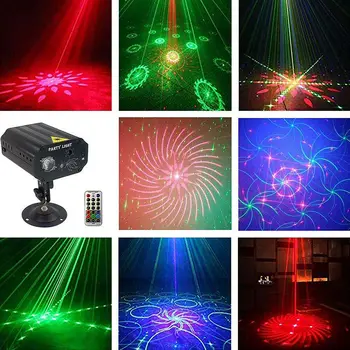 24 Vzorcev Mini RGB LED Laser Pozornosti Disco DJ LED Fazi Učinek Svetlobe Bar KTV Stranka Projektor Lučka Klub Ples Washlight