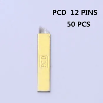 100 kos Lamina Agulhas Tebori Microblading 12 pin Težko PCD Iglo 12 Rezilo Trajno Ličenje Obrvi Tatoo Igle Dobave