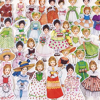 37PCS vintage doll Nalepke Obrti In Scrapbooking otroci igrače, knjige, Dekorativne nalepke, DIY Tiskovine