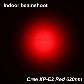 KDIY K12 Cree XP-E2 Rdeče 620nm 600 Lumnov, Rdeča LED Svetilka - Rdeča ( 1x18650 )