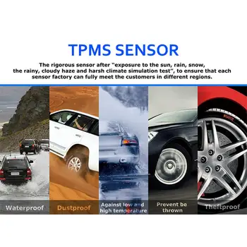 CAREUD U912 Avto TPMS Senzorji Brezžični Auto Nadzor Tlaka v Pnevmatikah LCD Vgrajenih Monitor TPMS Za Toyota Land Cruiser Reiz Samo