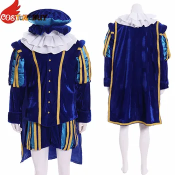 Costumebuy Viktorijanski Royal Tudor Kralj Cosplay Kostum Renaissance Srednjeveški Princ Elizabethan opera Uspešnosti Obleko, po Meri Izdelano