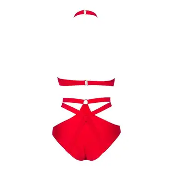 Seksi Kopalke Enodelne Ženske Križ Povodcem Kopalke Zaprta Povodcem Bodysuits Monokini Izrežemo Povoj, Rdeča, Plavanje Obleko Kostum