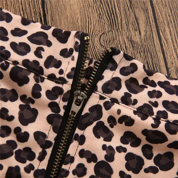 2020 Nove blagovne Znamke Baby Toddler Dekle, Poletna Oblačila, ki brez Rokavov Leopard Suknjič Kratek Rokav Vrhovi T-Majica, kratke Hlače, Hlače 3Pcs Obleko