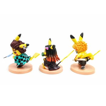 POKEMON Dejanje Slika Demon-Slayer Pikachu Halloween darilo Kamado Tanjirou Cosplay Igrače Žep Pošast Model Igrača Za Otroke Darilo