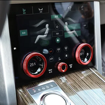 Avto klima gumb nadzorna plošča pokrov trim nalepke Aluminija Glasnost styling Za Zemljišča, ki so Range Rover Sport 2018 2019