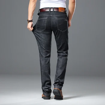 Moške jeans poletje tanke oddelek udobno mehko bombažne stretch 2020 nov modni velik obseg moške kavbojke straight