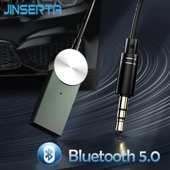 JINSERTA USB Bluetooth 5.0 Sprejemnik 3.5 mm AUX Ključ Kabel Avtomobilski Adapter Bluetooth Oddajnik za Avto, Radio, TV Prenosni Zvočnik
