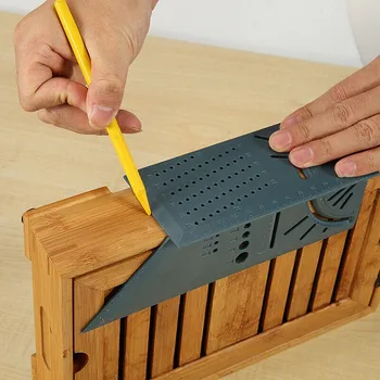 Večfunkcijsko Vladar 3D Mitre Kota vladar Merjenje poskusite Kvadratnih Ce merilnik koper merilnik tri-imensional obliko kota lesa orodja