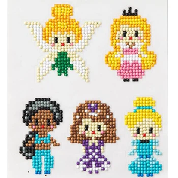 DIY Mini-Vzorci Diamond Vezenje Princesa Diamond Slikarstvo Za Otroke Krog Diamond Nalepke Za Pokal Knjiga Telefon Dekoracijo