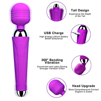 Močan Čarobno Palico AV Vibrator Sex Igrače za Žensko Klitoris Stimulator Sex Igrače Trgovina za odrasle G Spot opozarjanje z Vibrator za Ženske