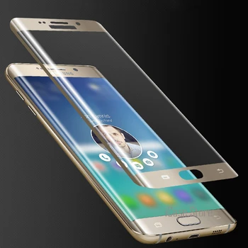 9H Polno Kritje 3D Ukrivljen Kaljeno Steklo Za Samsung Galaxy S6 Rob S6 Rob Plus S7 S8 Plus Zaščitnik Zaslon Barvni Film