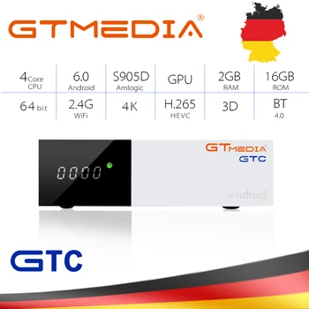 Gt mediji freesat GTC Android 6.0 TV BOX DVB-S2/T2/Cable/ISDBT Amlogic S905D 2 gb RAM 16GB ROM freesat