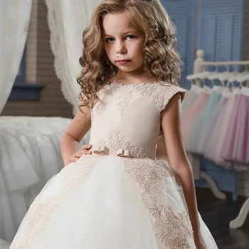 Poletje Otroci Oblačila 5 12 Let Cvet Dekleta, Obleka Princess Birthday Girl Obleke za Stranko Poroko Večer Dekleta Obleke Kostum