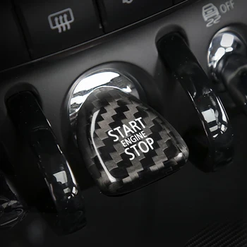 Ogljikovih Vlaken za Zagon Motorja Stop Stikalo Trim Kritje Nalepke za Mini Cooper F54 F55 F56 F57 F60 Dodatki