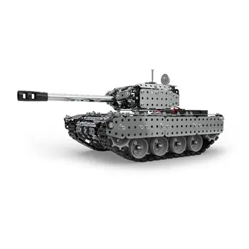 952PCS 2.4 G RC Vojaški Tank DIY Sklop komplet iz Nerjavečega Jekla Daljinski upravljalnik Model Igrača Vgrajen 3,7 V 300MAh litijeva baterija