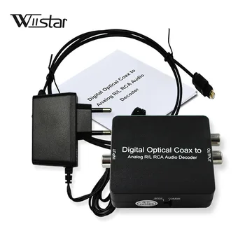 Wiistar Digitalno Analogni Dekoder Podpora Dolby DTS z Optičnimi Koaksialni v Analogni L/R Audio 3,5 mm Slušalke