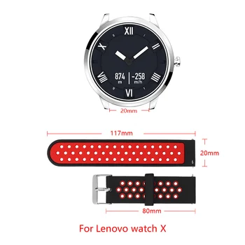18 20 mm Silikonski watch Band Za Lenovo Watch X Plus /Samsung Galxy Watch 42mm Prestavi S2 Manšeta mehki Silikonski zamenjava pasu