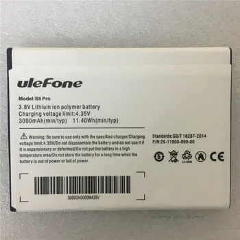 Za Ulefone S8 Baterija Za Ulefone S8 Pro Batterie Bateria Akumulator 5.3 Palčni Android 7.0 4G Mobilne MT6737 Quad Core 3000mAh