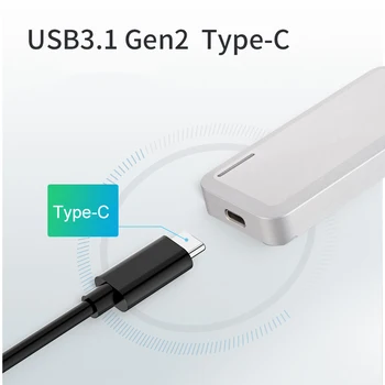 Uneatop Aluminija USB3.1 Tip-C za Mini SATA SSD Zunanje Ohišje za HDD USB3.1 Adapter Za Trdi Disk Primeru