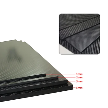 400x500mm Tovarne neposredno prodajo Polno 3K Ogljikovih vlaken Plošče pločevine Odbor plošče 40x50cm debeline 1 1.5 2 2.5 3 4 5 6 7 9 mm