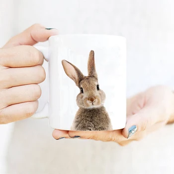 Srčkan zajec vrč ustvarjalne živali kave vrč čaja, mleka pokal najboljše božično darilo vrč za vas in vaše prijatelje