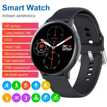 S20 Pametno Gledati Moški Ženske EKG Monitor Srčnega utripa, IP68 Vodotesen Fitnes Sport Smartwatches za Xiaomi Huawei Pametna Zapestnica