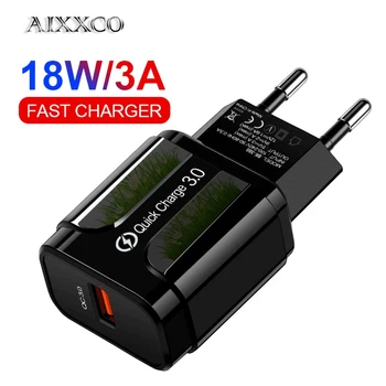 AIXXCO Hitro Polnjenje 3.0 QC 18W PD Polnilnik USB QC3.0 Hitro Polnjenje USB Wall Telefon Polnilec Za Samsung Xiaomi ZA iPhone 8 11