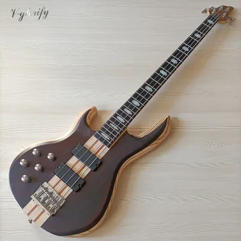Levi strani vratu do 5 string & 4 string vijakov na električni bas kitara 43 palčni naravne barve aktivno bas kitaro, z desno roko