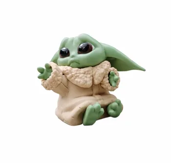 Hasbro 4-6 cm Na Mandalorian Baby Yoda Akcijska Figura Model Igrača Q Različica 5Pcs Otrok Darilo