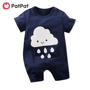 PatPat 2020 Nov Prihod Poleti in Spomladi Baby Oblaki ali Luna Tiskanja Bodysuits En Kos Za Baby Boy Oblačila